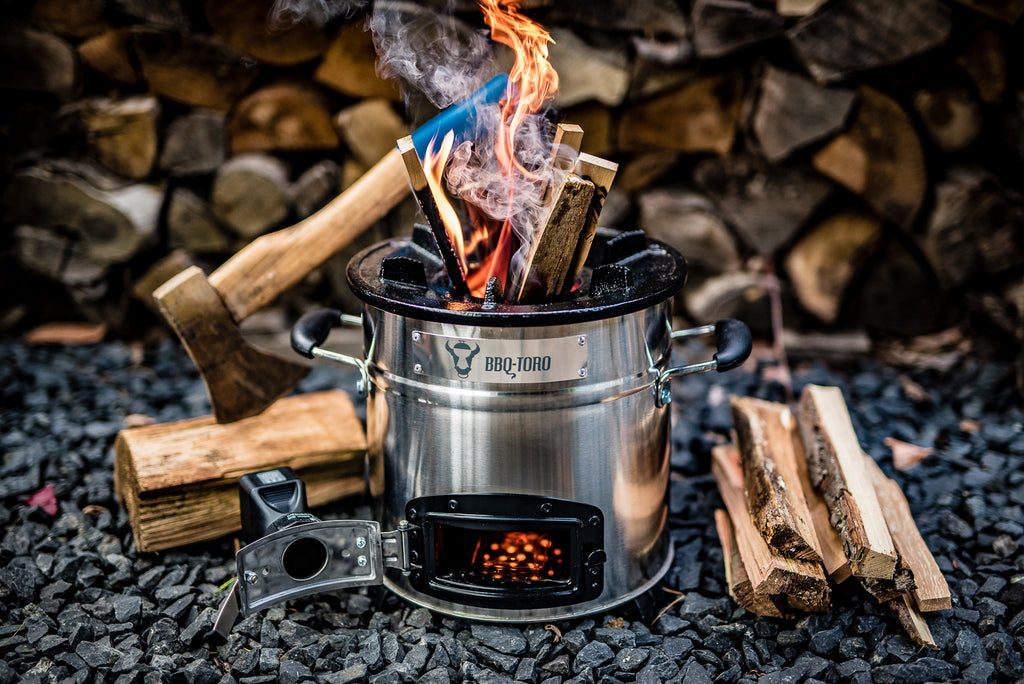 Rocket Stove "RAKETE #1", Stainless Steel, Rocket Stove for Dutch Oven