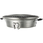 Ensemble de grilles pour poêle à fusée, comprenant une plaque de cuisson en fonte, une grille de cuisson, un bac de récupération des graisses et un lève-gril.