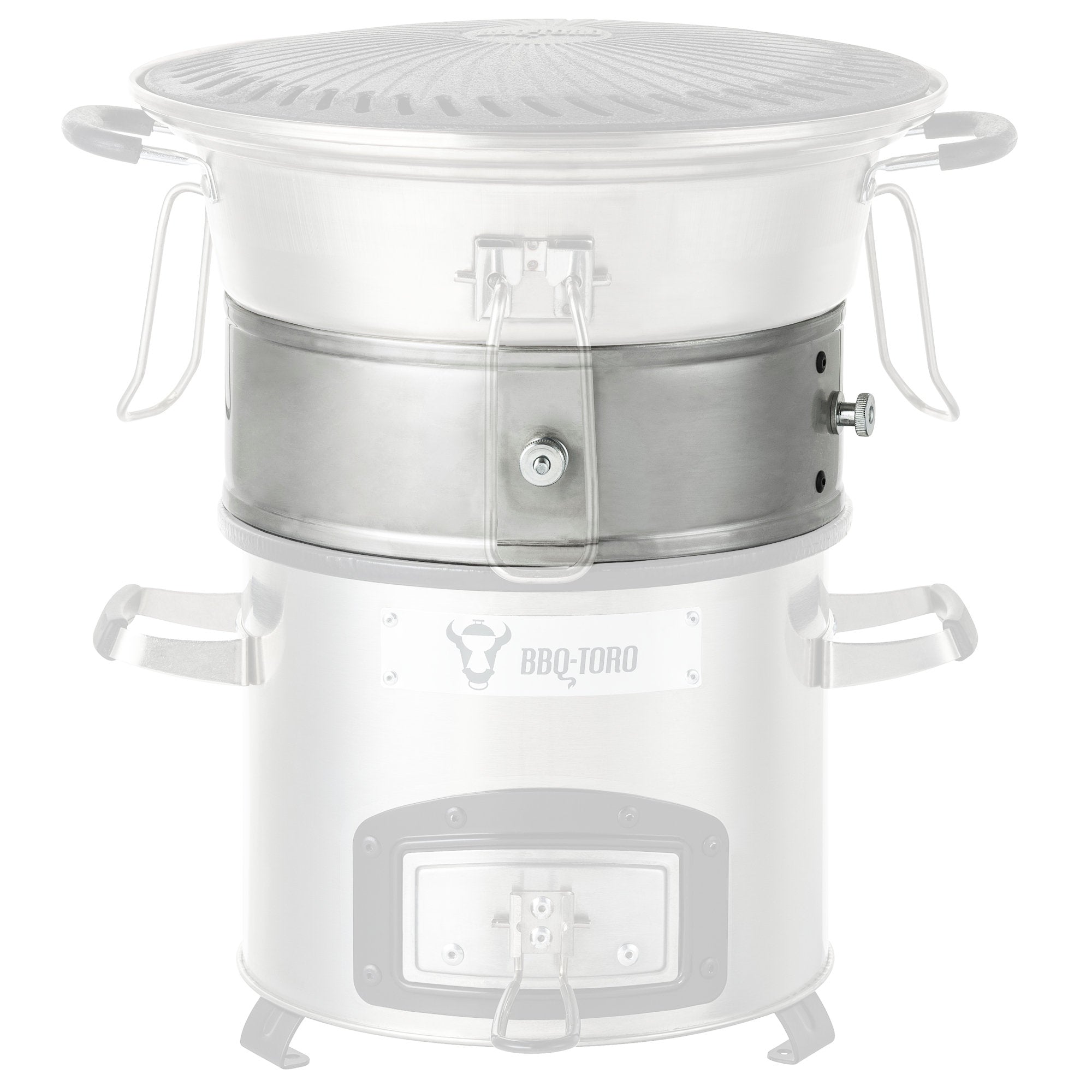 Anneau de puissance pour réchaud à fusée, Ø 25-35 x 8,5 cm, acier inoxydable