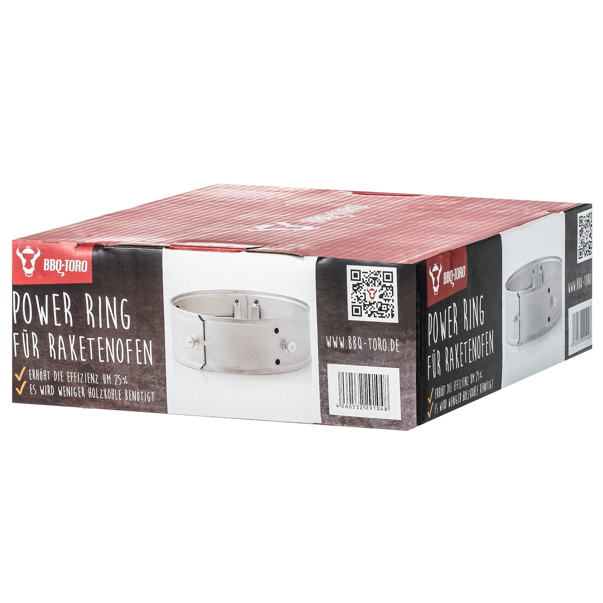 Anneau de puissance pour réchaud à fusée, Ø 25-35 x 8,5 cm, acier inoxydable