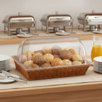 Rattan Brotkorb, 53,5 x 33 x 25 cm, inkl. Rolltop-Deckel