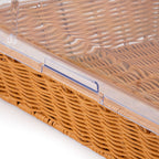 Rattan Brotkorb, 53,5 x 33 x 25 cm, inkl. Rolltop-Deckel