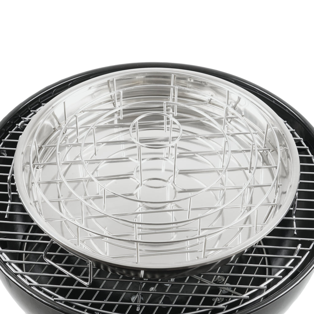 3-In-1 Rippchen und Hähnchenkeulen Halter, Edelstahl, inkl. Auffangschale