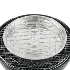 Support 3 en 1 pour côtes levées et cuisses de poulet, en acier inoxydable, avec bac récupérateur de jus