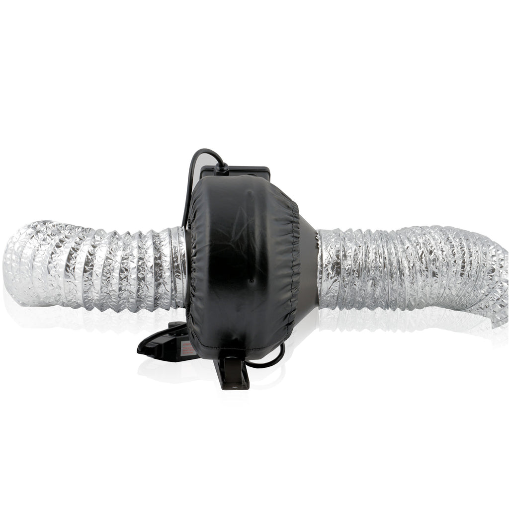 Tuyau flexible en aluminium, 10 m x Ø 100 mm, résistant à la température, avec 2 colliers de serrage inclus.