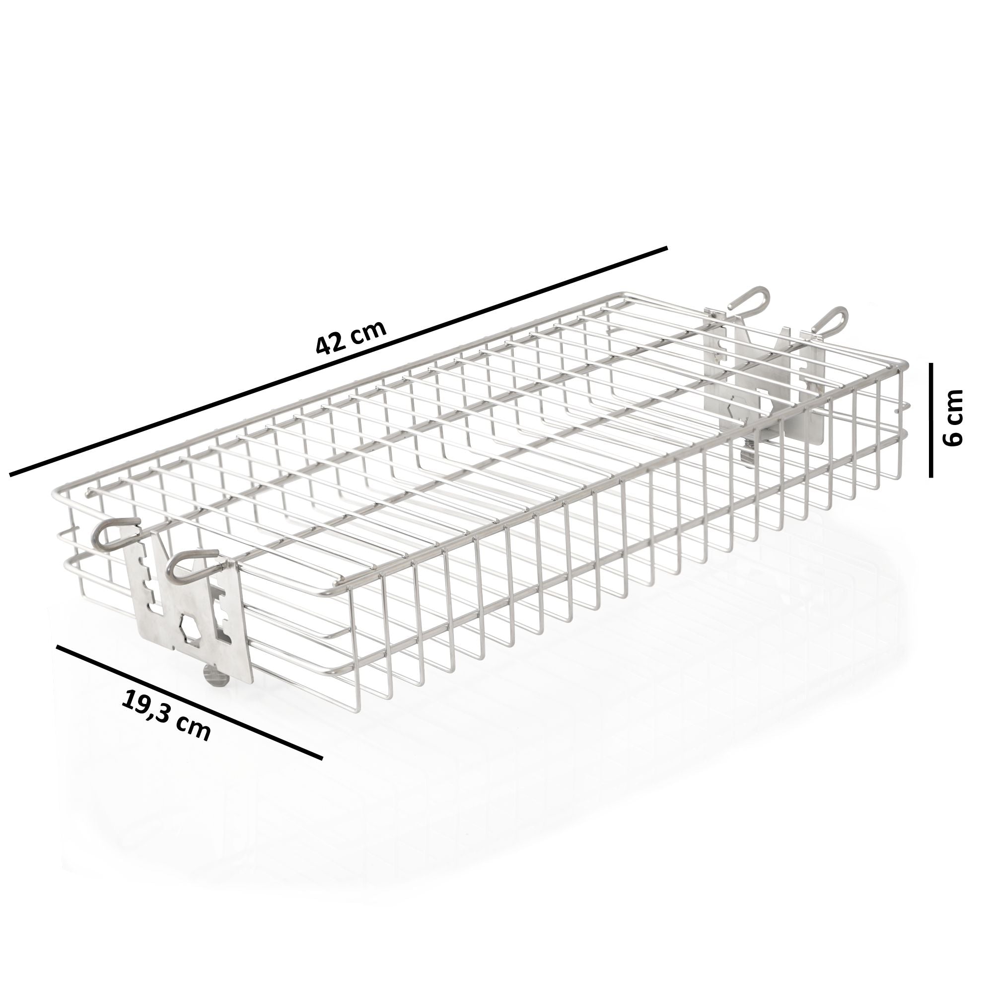 Gril rôtissoire pour brochettes, panier de cuisson plat, hauteur réglable