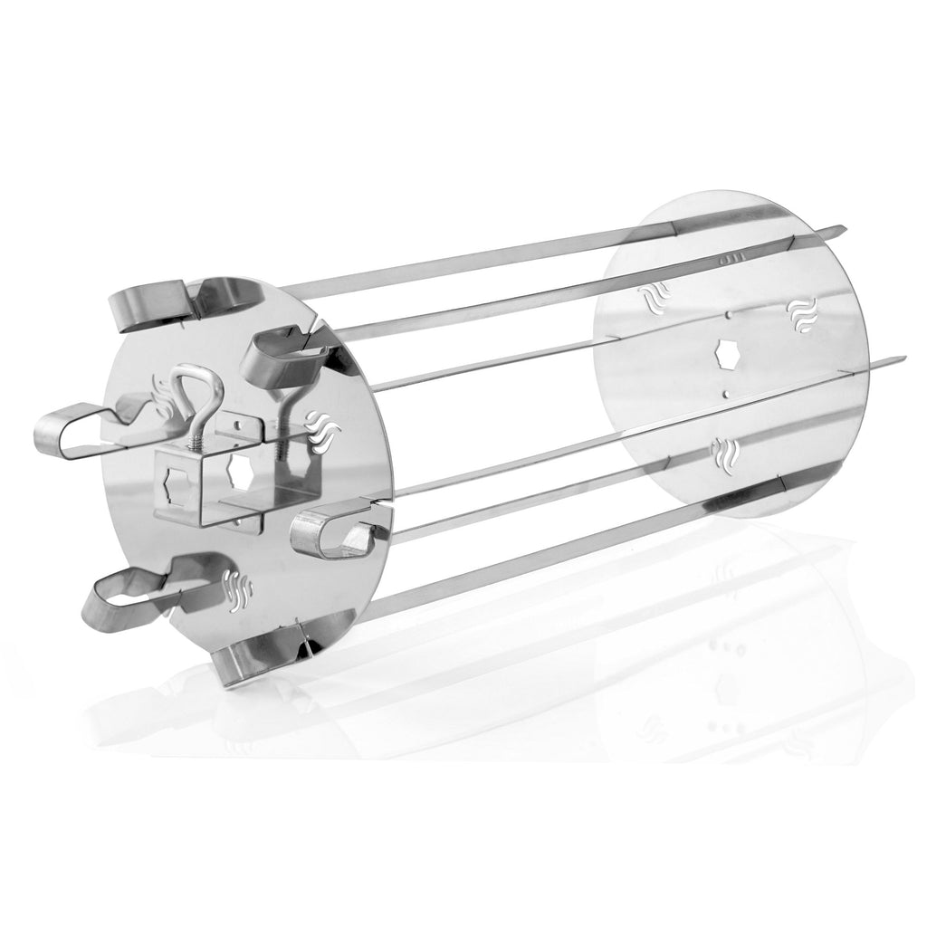Grill carousel for rotisserie spits, stainless steel, 45 x Ø 16 cm