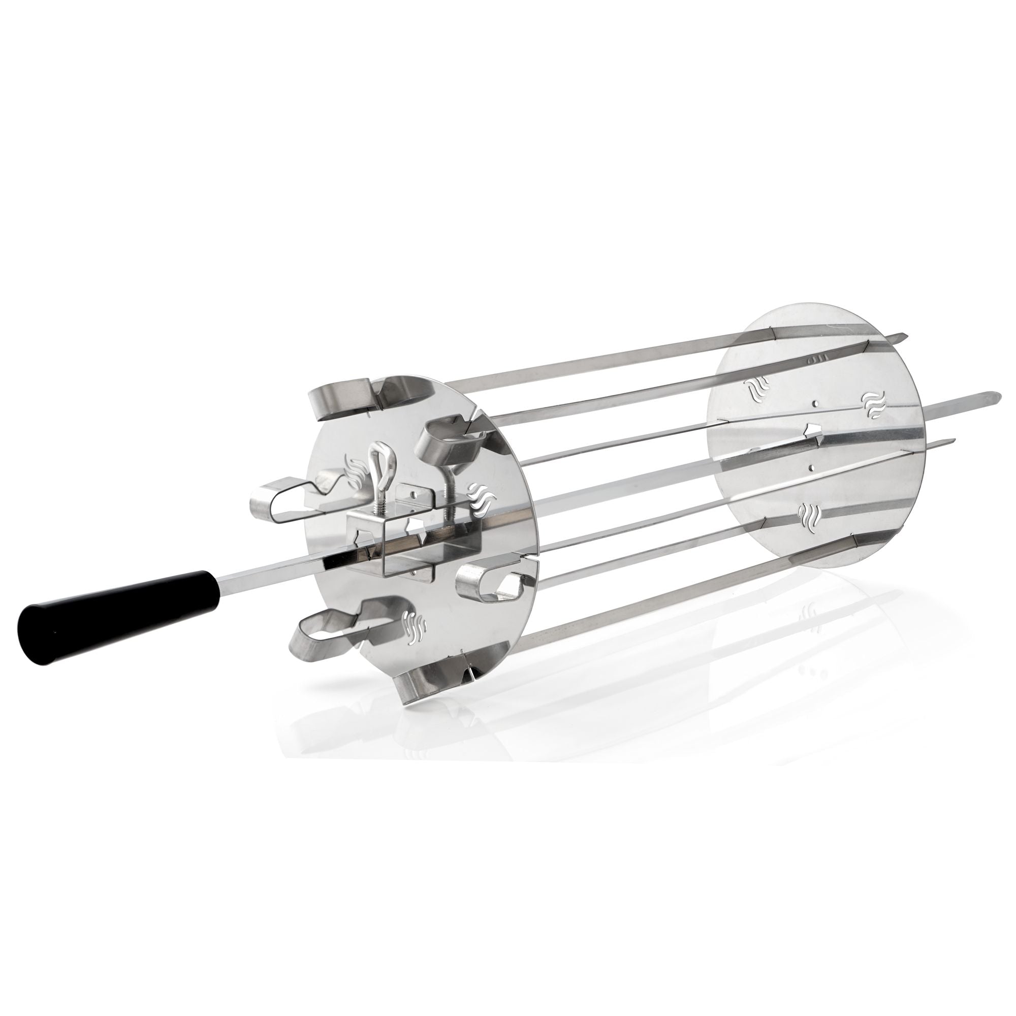 Carrousel pour broche à rôtisserie, acier inoxydable, 45 x Ø 16 cm