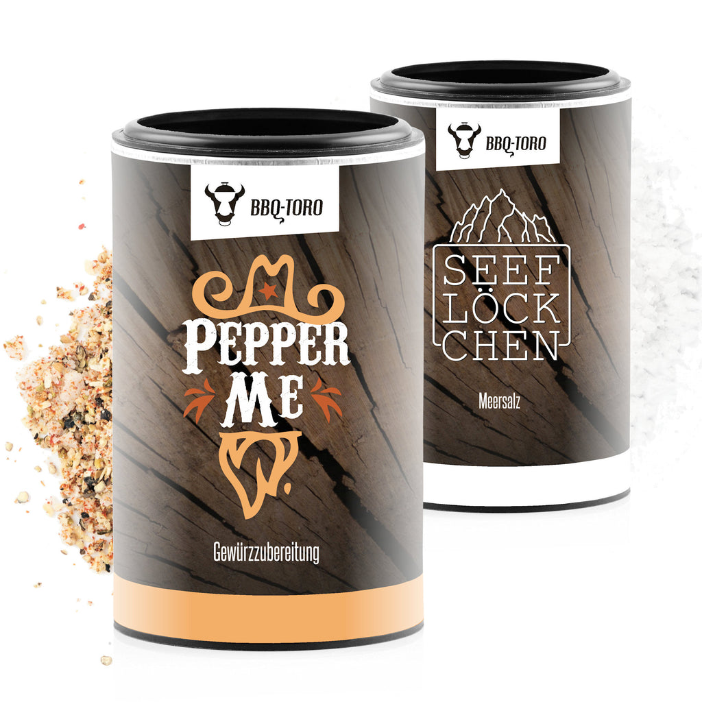 Coffret d'épices « Pepper Me » et « Seaflakes », 90 g + 100 g