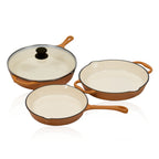 Pfannenset, 3-teilig, Gusseisen, emailliert