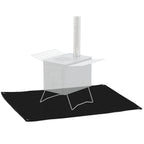 Tapis pare-étincelles pour poêle de tente, 98 x 76 cm, noir