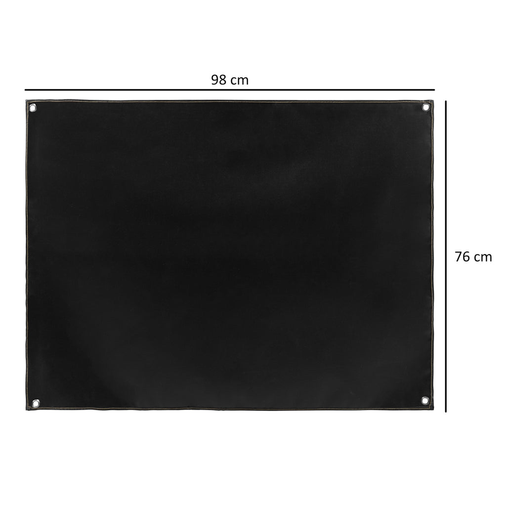 Funkenschutz-Matte für Zeltofen, 98 x 76 cm, schwarz