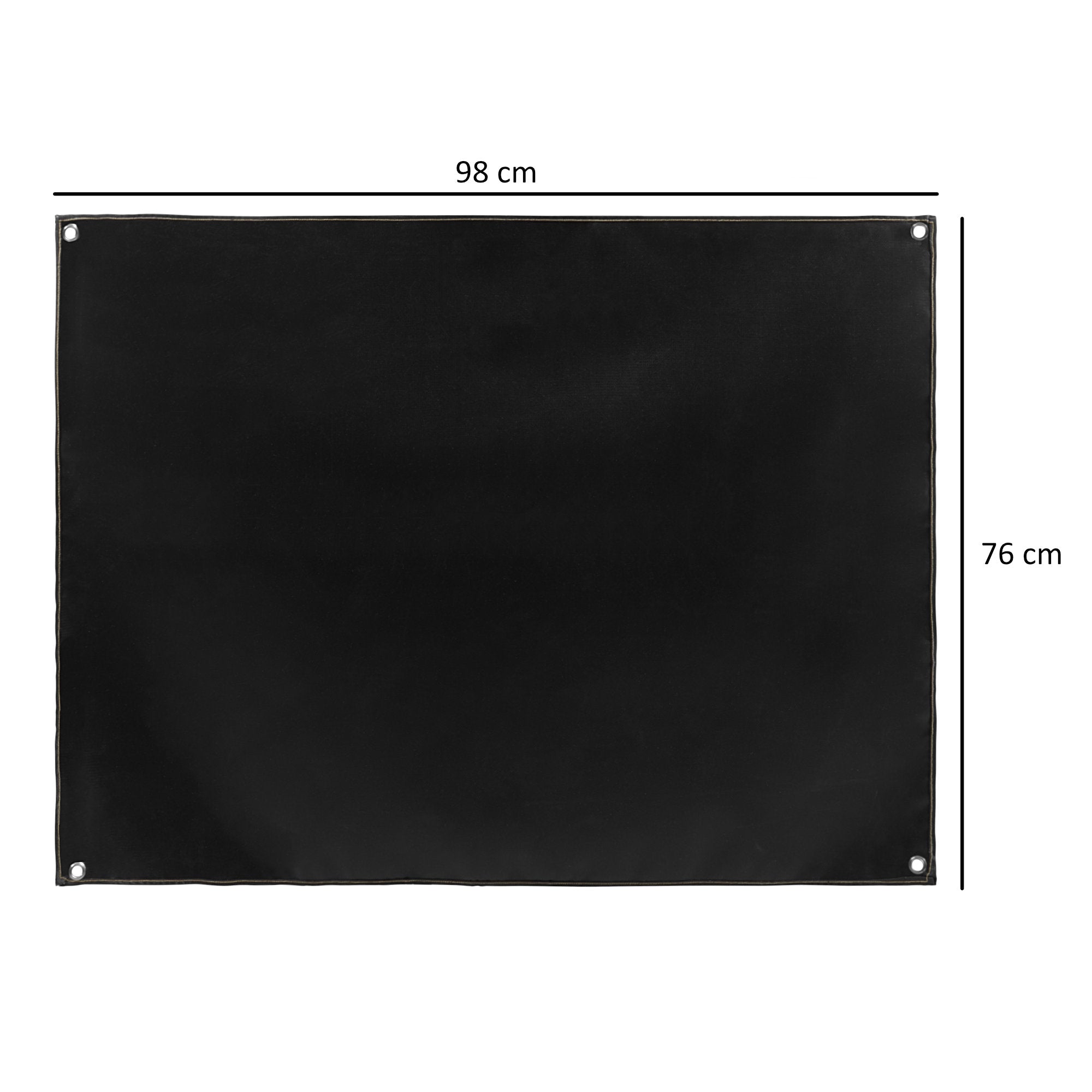 Funkenschutz-Matte für Zeltofen, 98 x 76 cm, schwarz