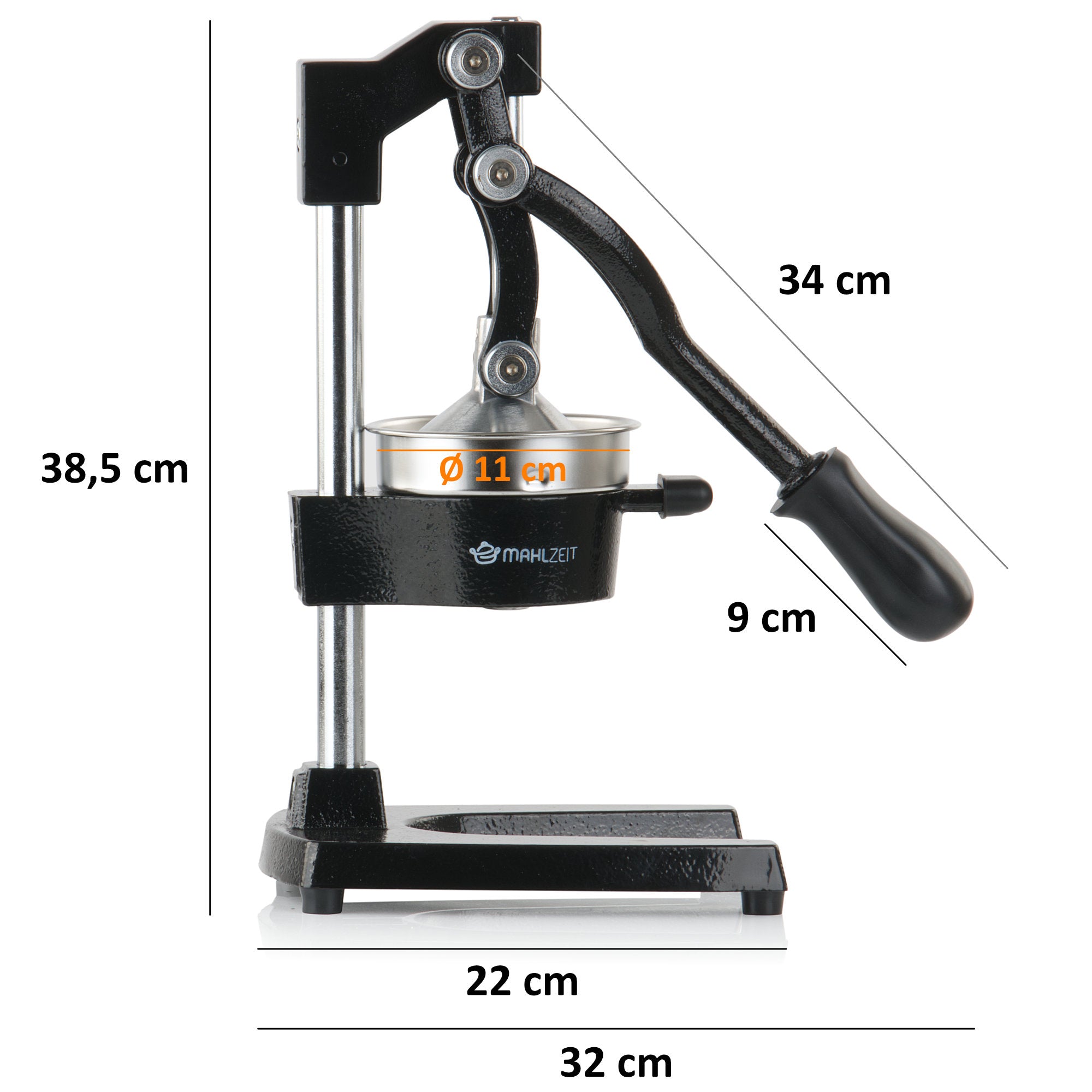 Extracteur de jus « MARBELLA », acier inoxydable, noir