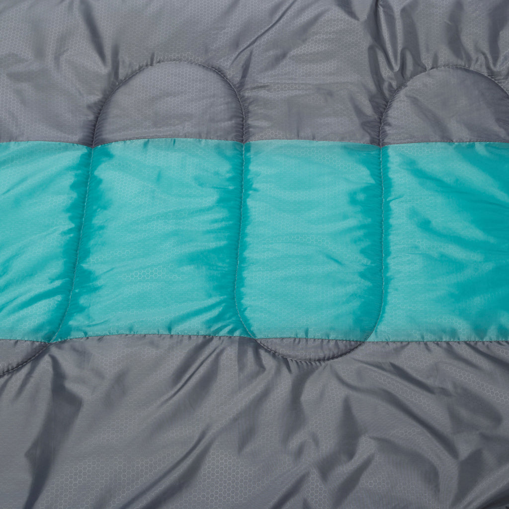 Sac de couchage couverture, 220 x 85 cm, gris/pétrole