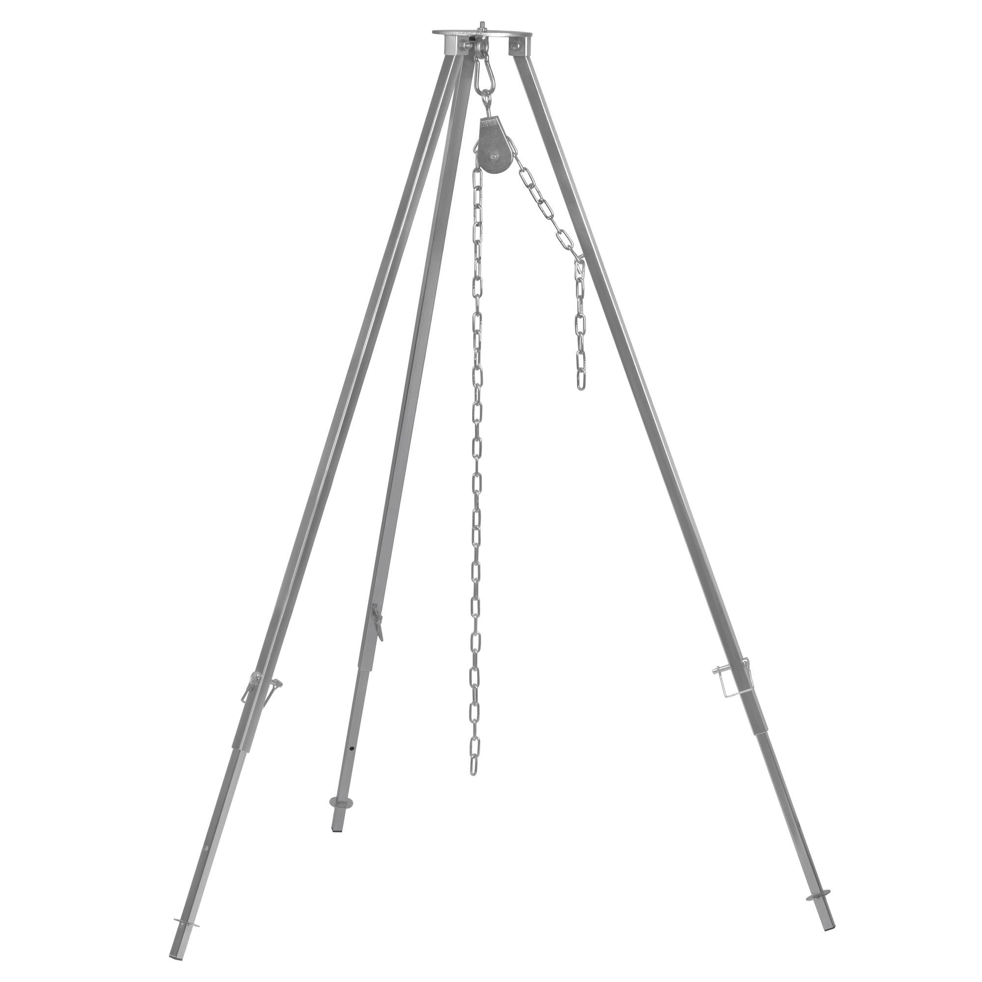 Grille trépied pour brasero, 112 - 178 cm, grise