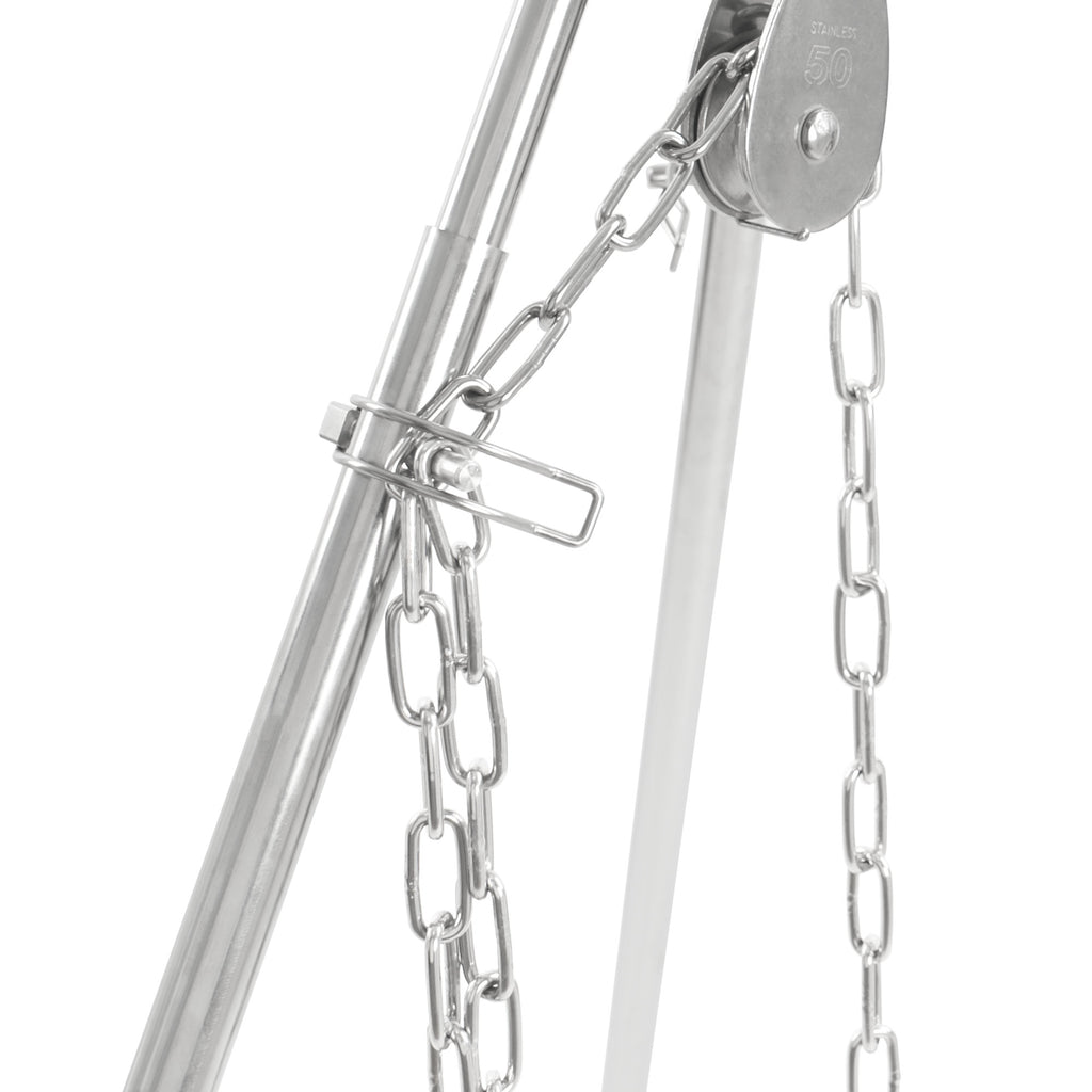 Dreibein Grill mit Tragetasche, 119 - 184 cm