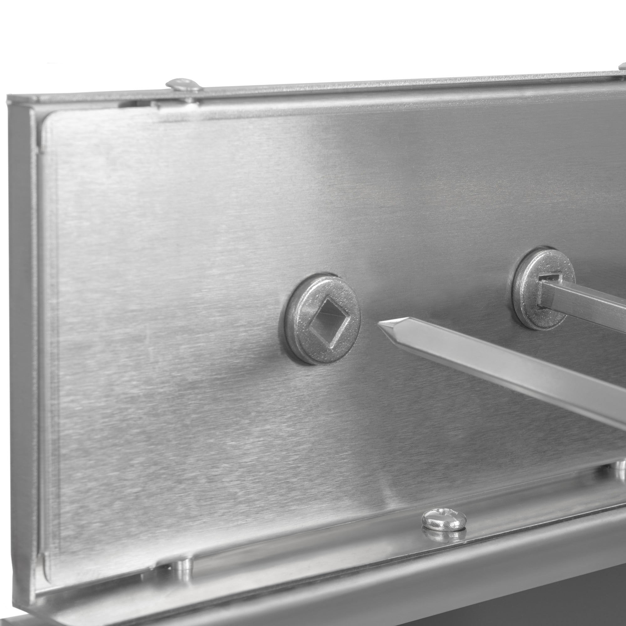 Barbecue au charbon de bois avec rôtissoire, 11 brochettes, acier inoxydable, moteur inclus.