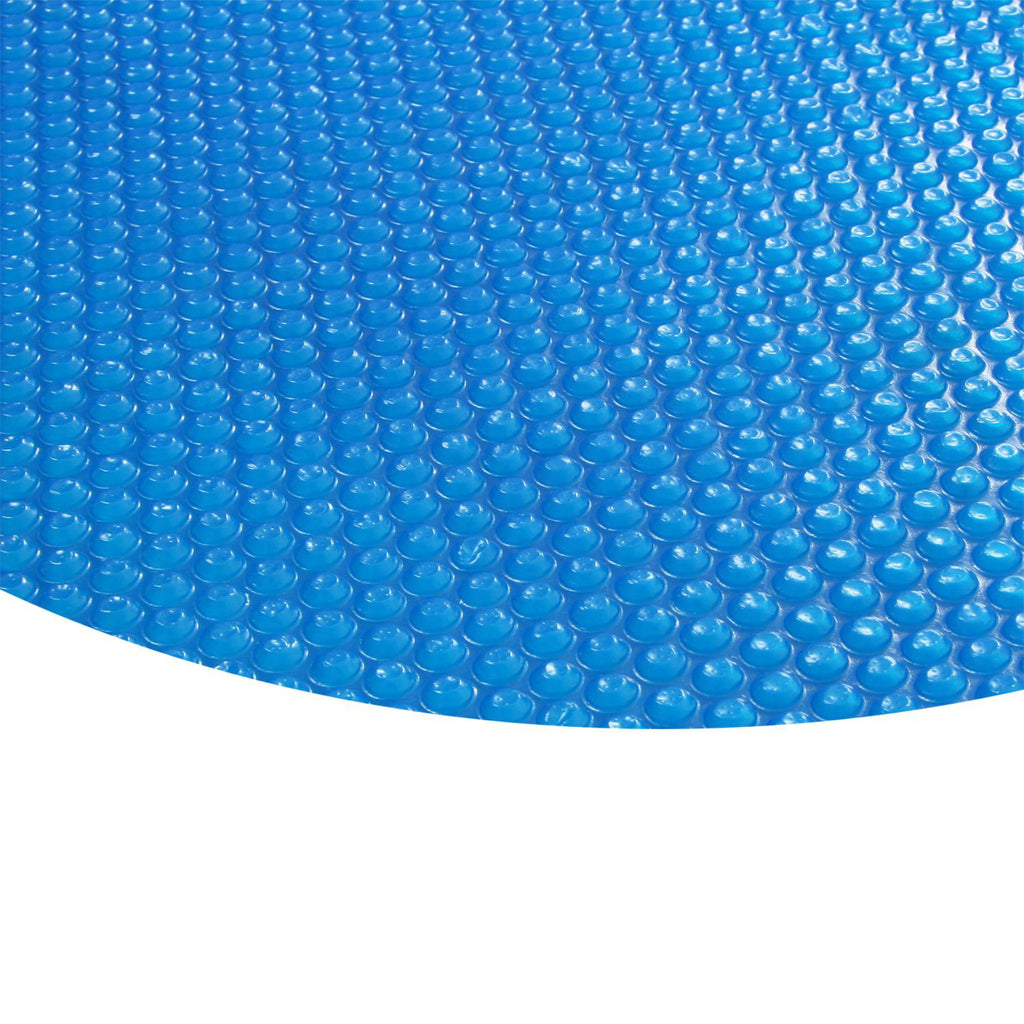 Couverture solaire pour piscine, ronde, bleue, 400 µ