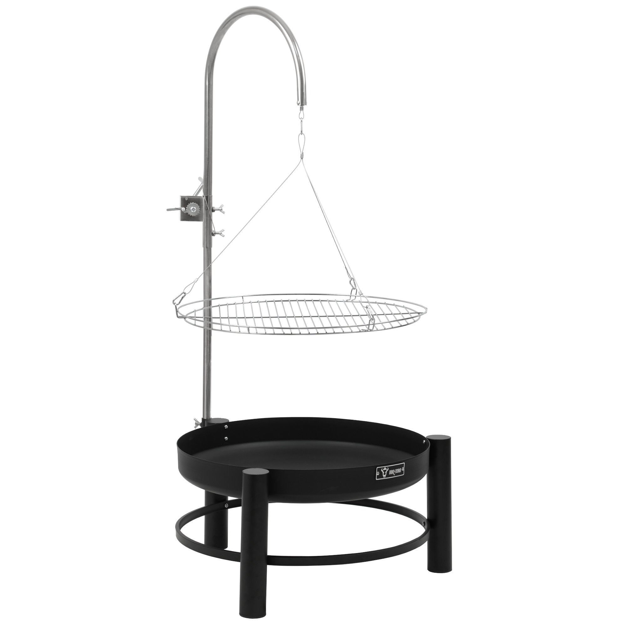 Schwenkgrill mit Grillrost Ø 61cm, Schwarz