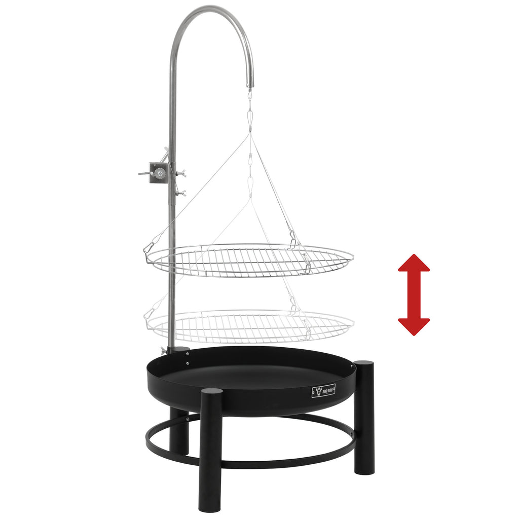 Schwenkgrill mit Grillrost Ø 61cm, Schwarz