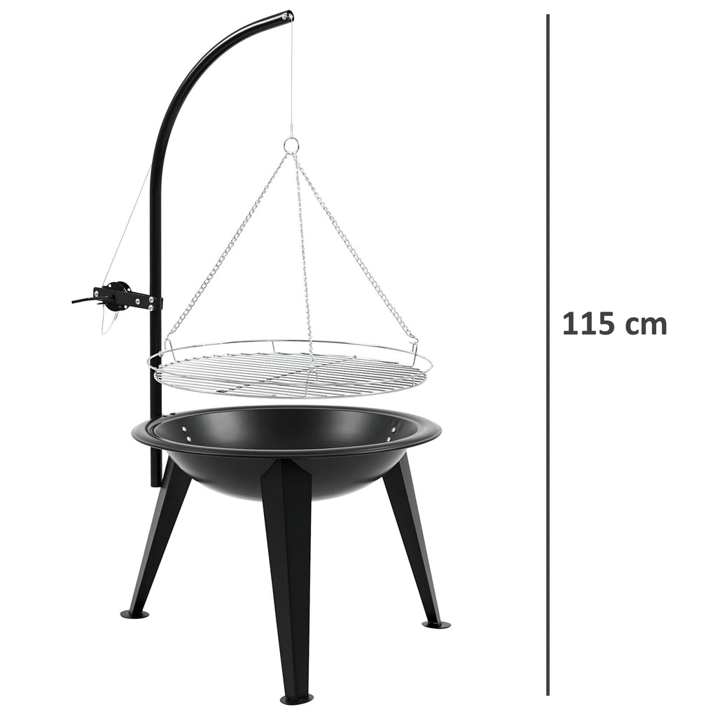 Gril pivotant, avec grille de Ø 55 cm