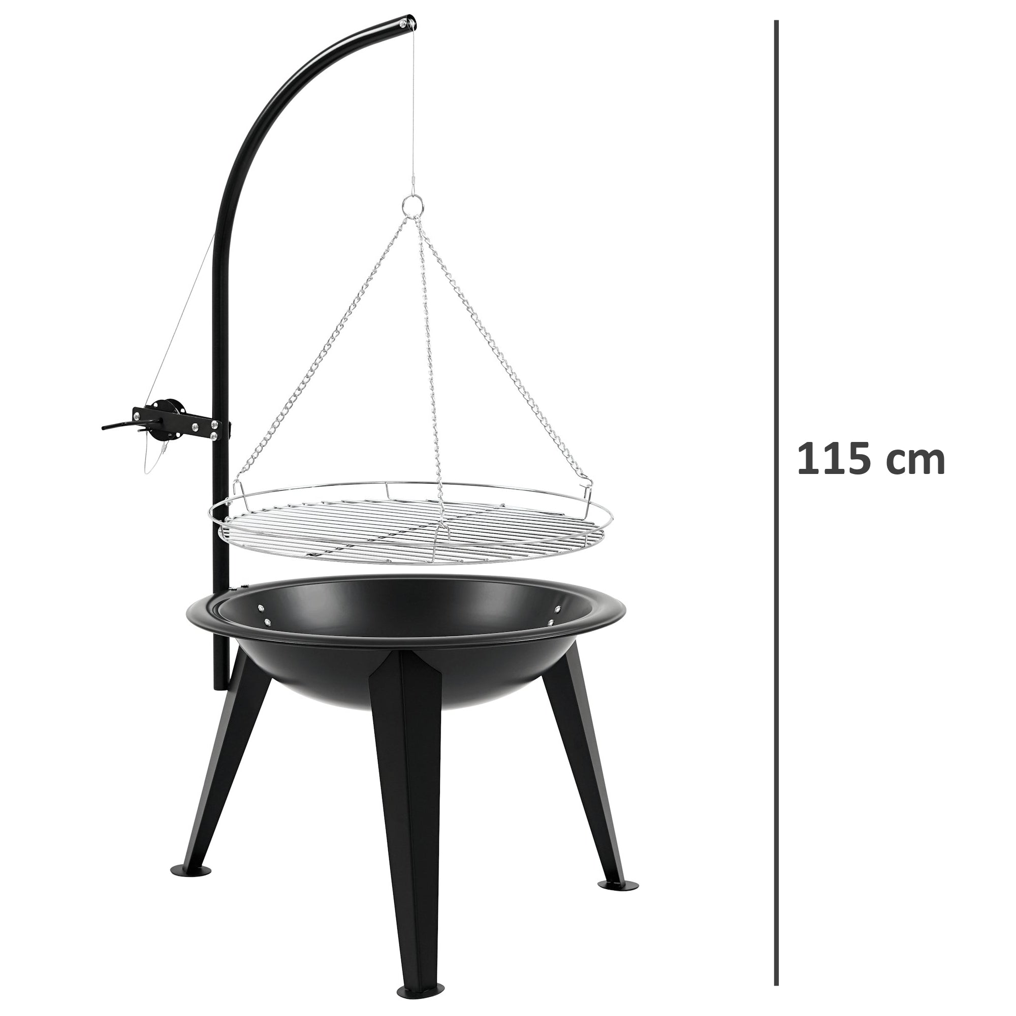 Gril pivotant, avec grille de Ø 55 cm