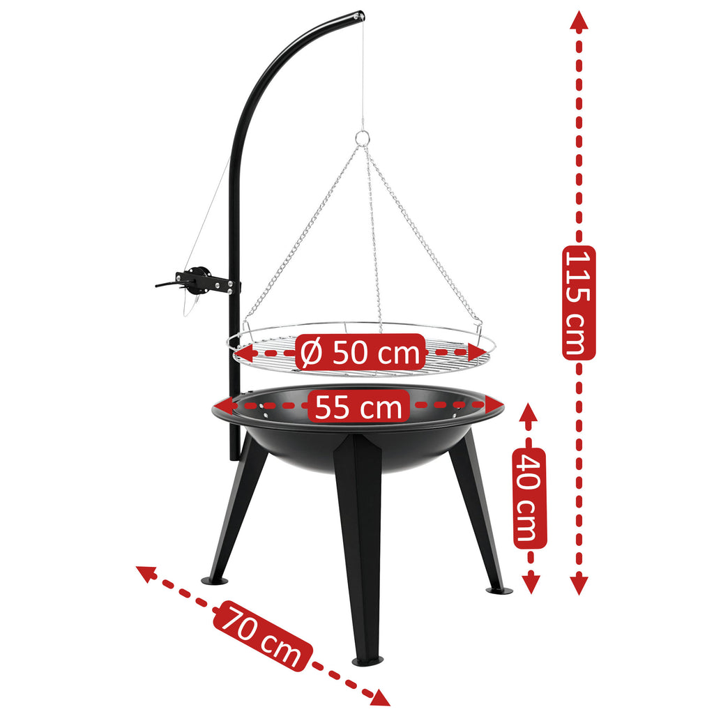 Swivel grill, including grill grate Ø 55 cm