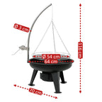 Schwenkgrill, inkl. Grillrost Ø 64 cm