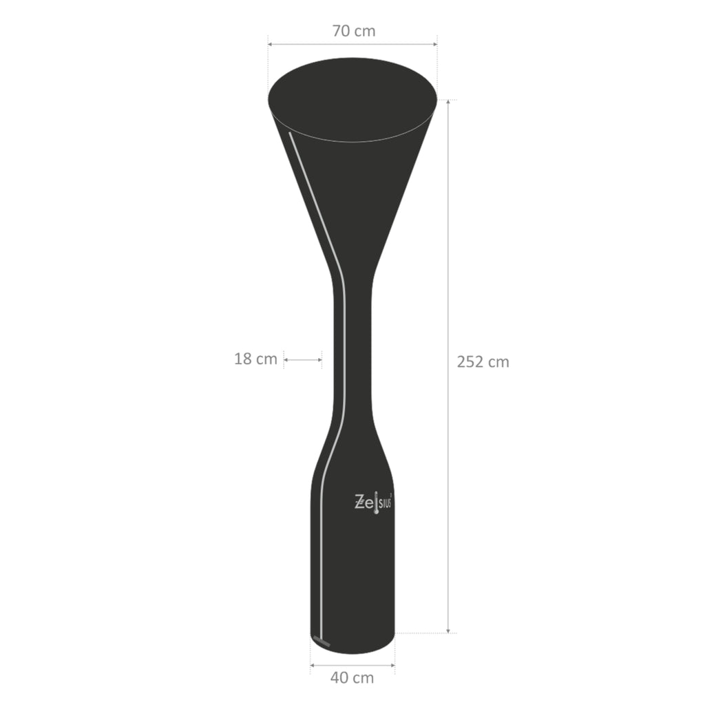 Cover for patio heater, Ø 70 x (H) 252 cm 