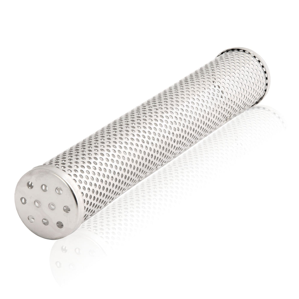 Smoker tube for grill, stainless steel