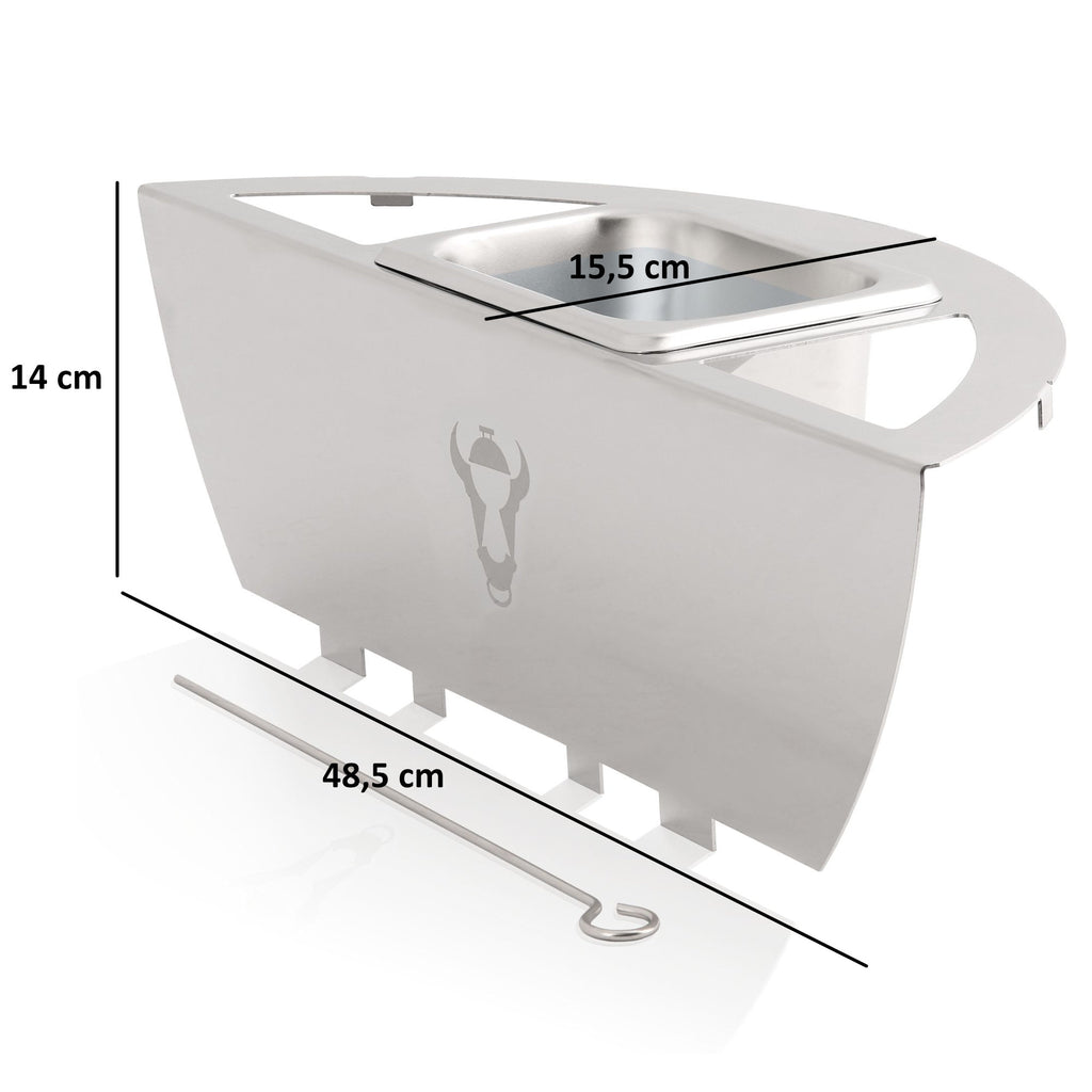 "Midland" smoking insert, for Ø 57 cm kettle grill, stainless steel