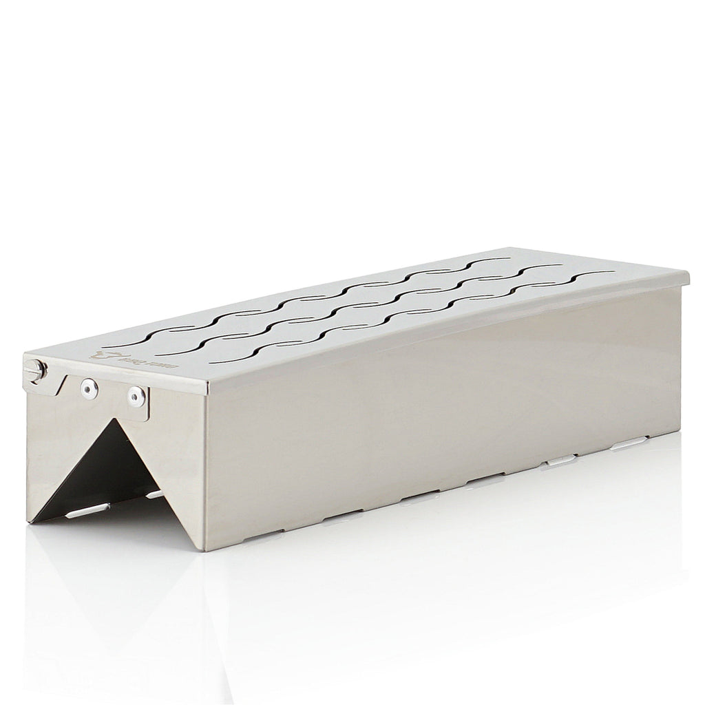 "Triangle" smoker box for grill, stainless steel
