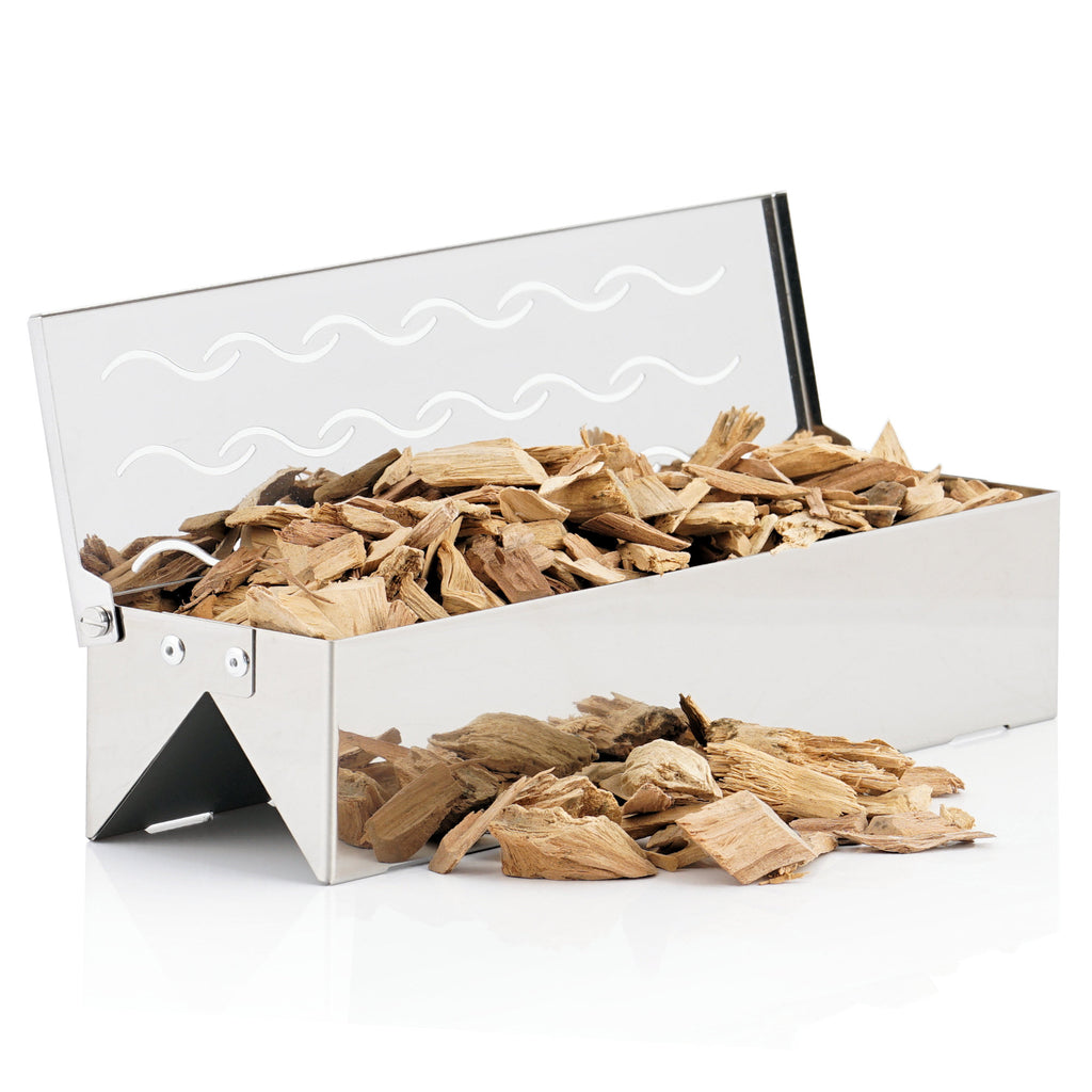 "Triangle" smoker box for grill, stainless steel