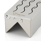 Boîte à fumoir triangulaire pour barbecue, en acier inoxydable