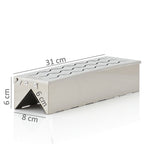 Boîte à fumoir triangulaire pour barbecue, en acier inoxydable