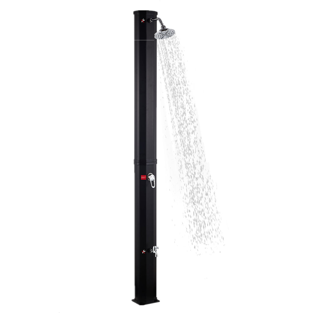 "Mackay" solar shower, 35 liters, including tap and foot shower