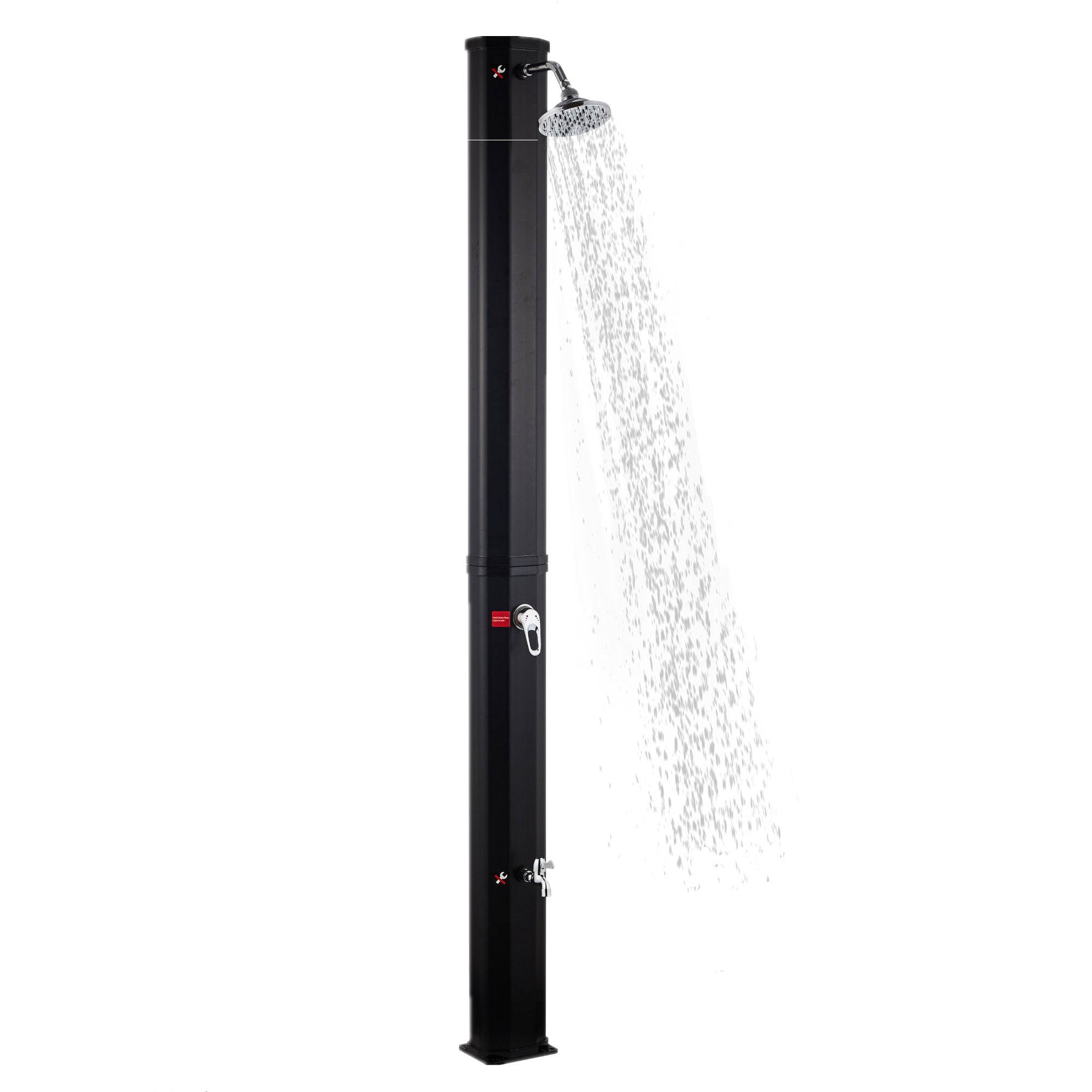 "Mackay" solar shower, 35 liters, including tap and foot shower