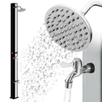 "Mackay" solar shower, 35 liters, including tap and foot shower
