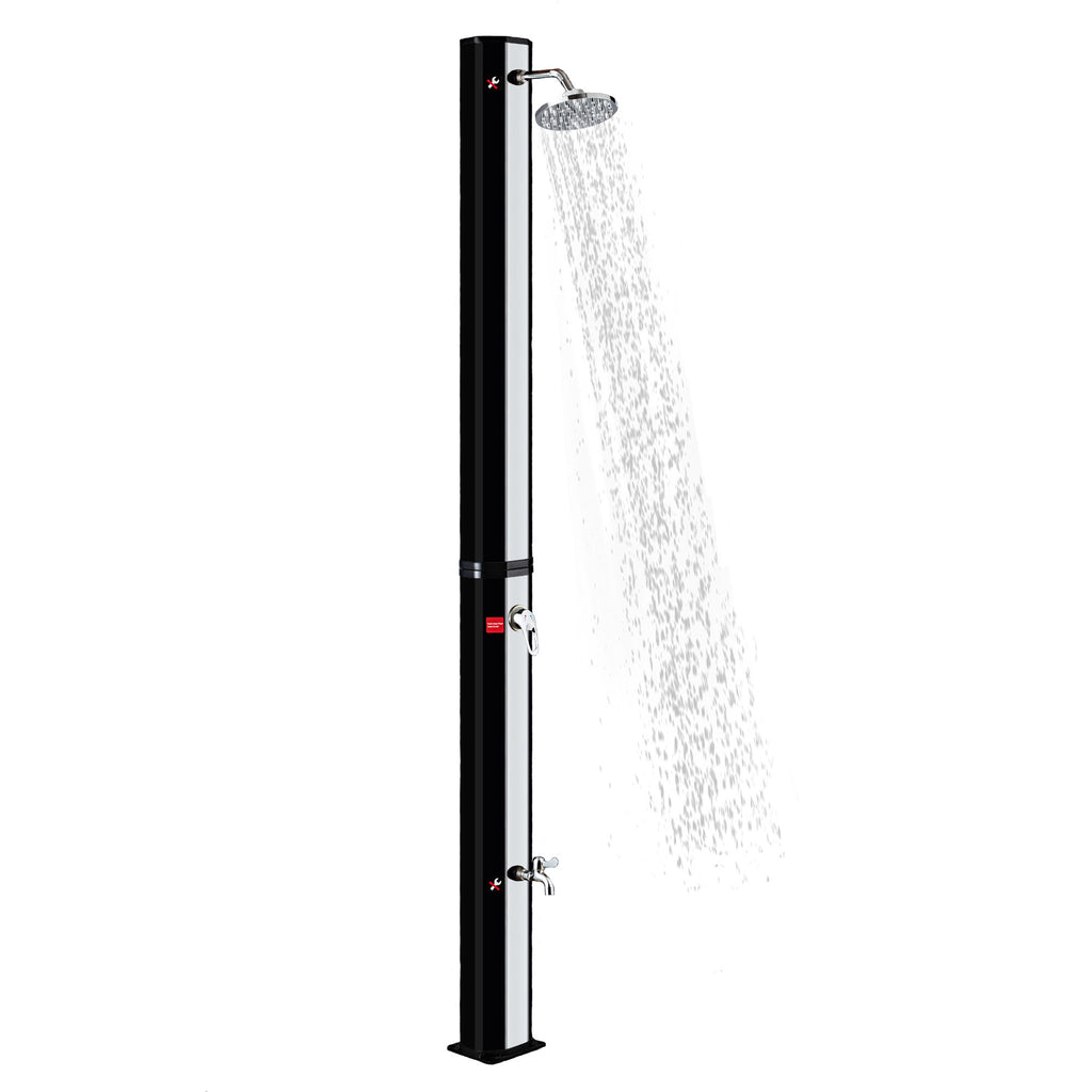 "Mackay" solar shower, 35 liters, including tap and foot shower