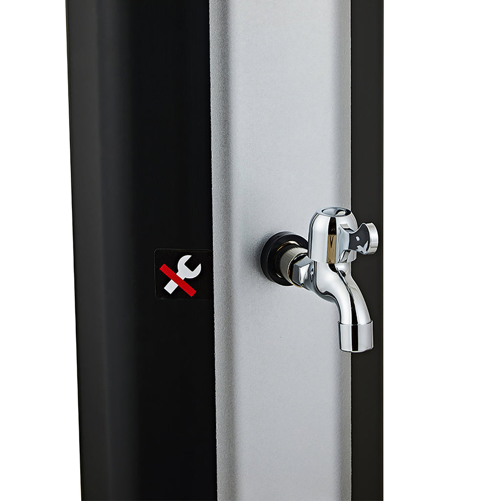 "Mackay" solar shower, 35 liters, including tap and foot shower