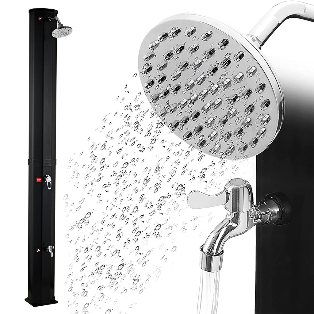 Douche solaire « Taree », 60 litres, comprenant robinet et douchette pour les pieds
