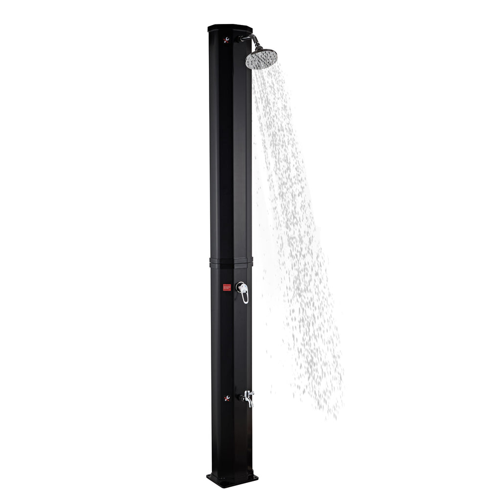 Douche solaire « Taree », 60 litres, comprenant robinet et douchette pour les pieds