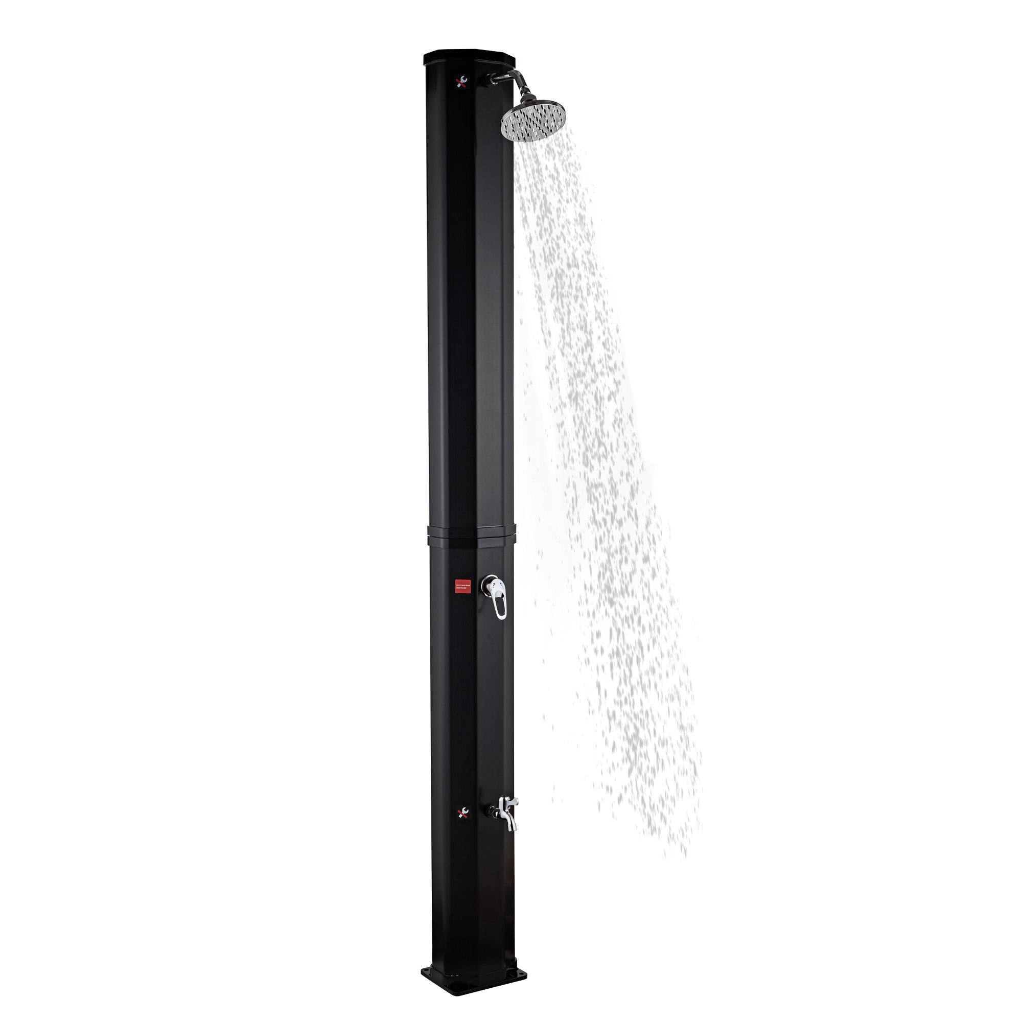 Douche solaire « Taree », 60 litres, comprenant robinet et douchette pour les pieds