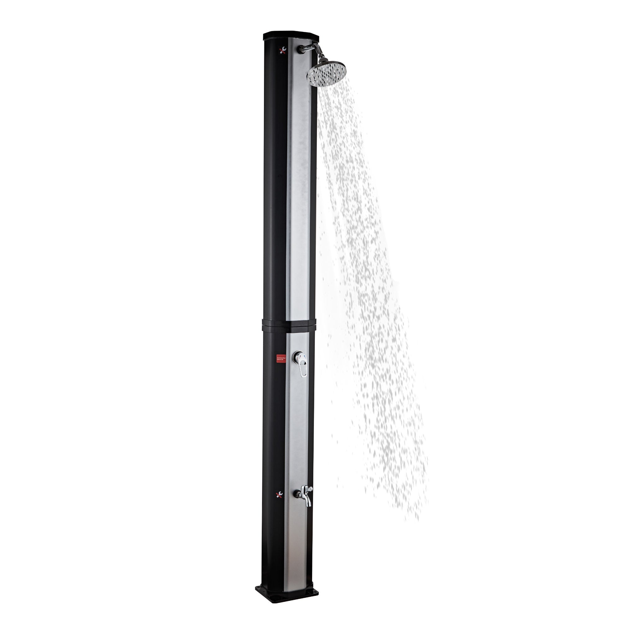 Douche solaire « Taree », 60 litres, comprenant robinet et douchette pour les pieds