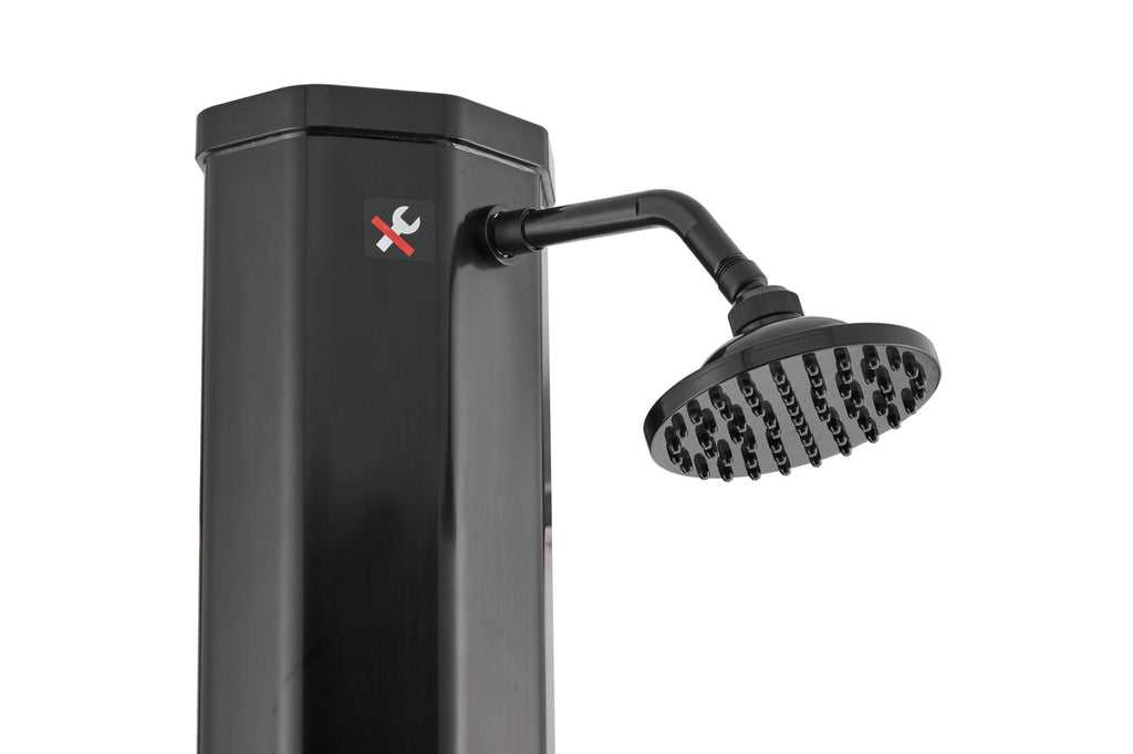 Douche solaire « Melton », 60 litres, comprenant robinet et douchette pour les pieds