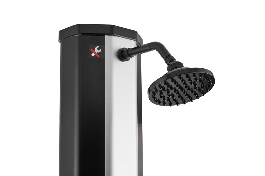 Douche solaire « Melton », 60 litres, comprenant robinet et douchette pour les pieds
