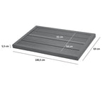 Plaque de base pour douche solaire, 100,5 x 63 cm, grise