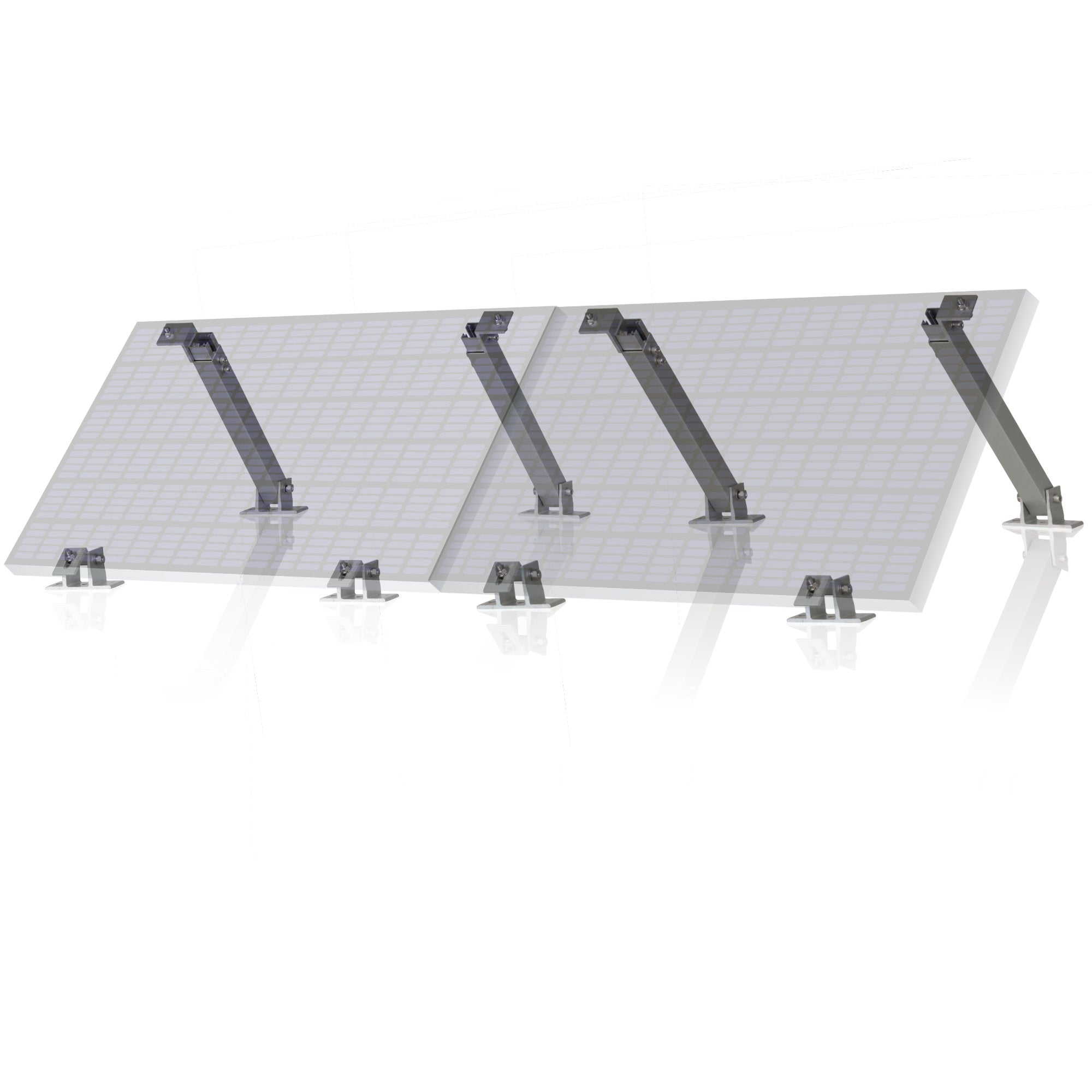 Solar panel mounting bracket, aluminum, universal, including adjustable angle