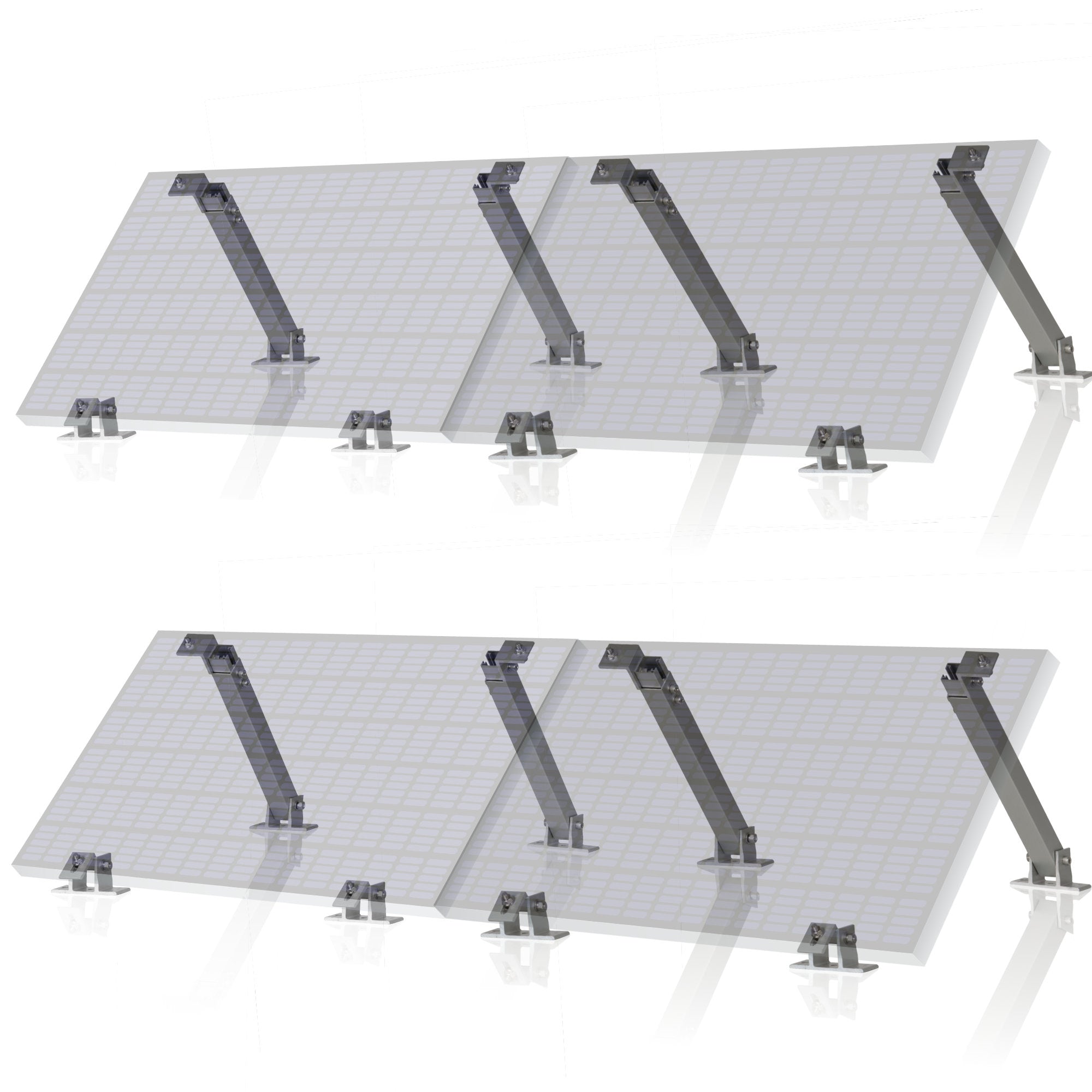 Solar panel mounting bracket, aluminum, universal, including adjustable angle